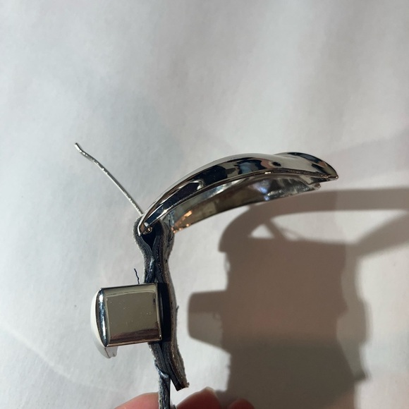 Denim silver western Boho artsy cowgirl cowboy light denim Y2K belt M/L - Picture 6 of 13